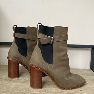 Rag & Bone Romi Militaraire Studded Heel Boots size 38